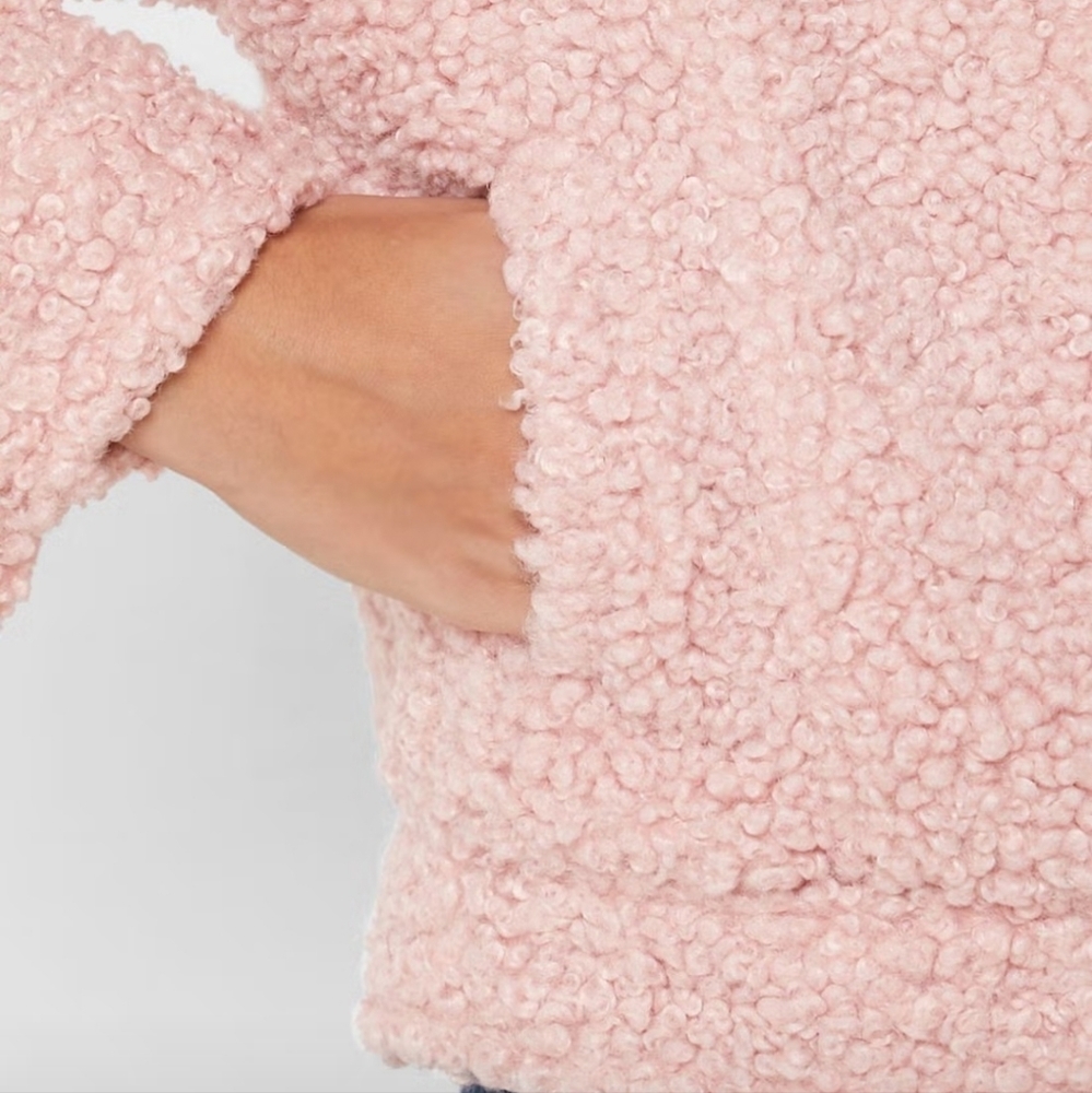 Teddy sherpa jacket forever 21 pink SZ S - Picture 4 of 8